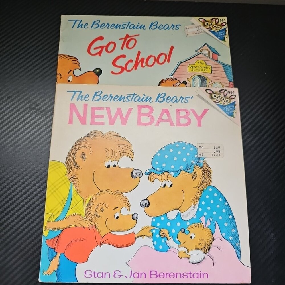 The Berenstain Bears' Go To School & New Baby Paperback Vintage Kids Books